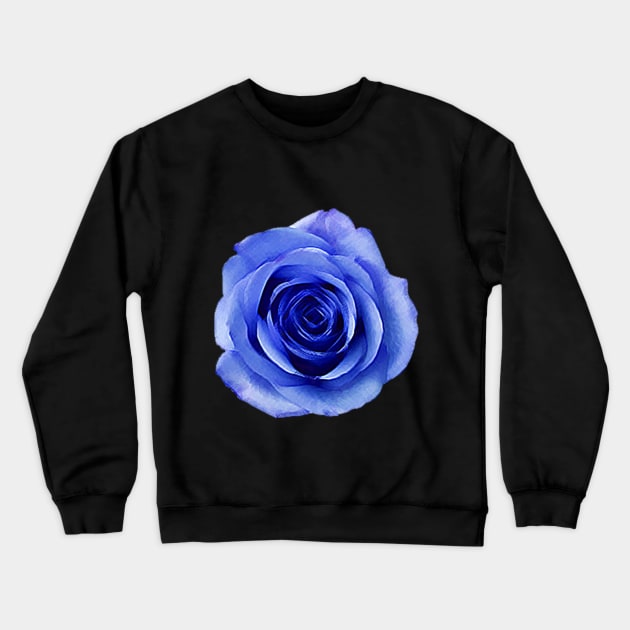 Blue Rose Crewneck Sweatshirt by H's Tee Shop